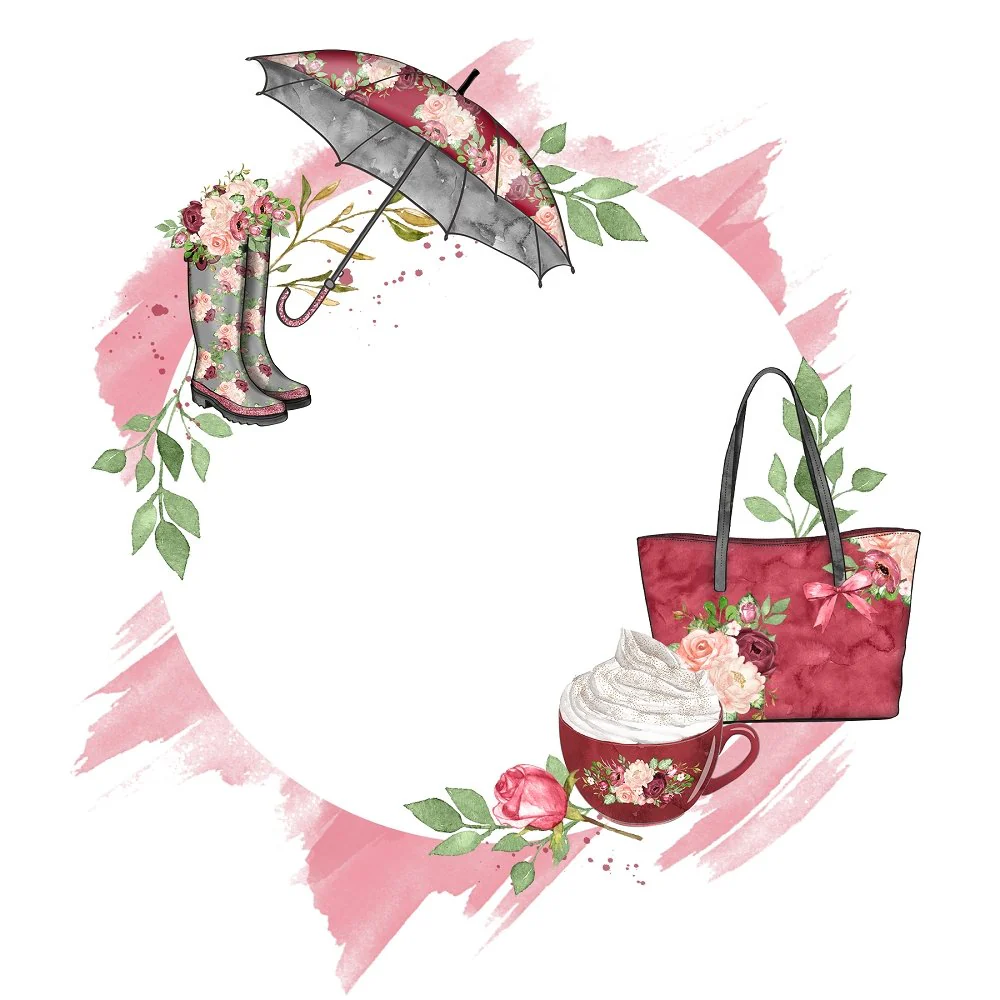 Rain Romance Arrangement #2 Fabric Panel