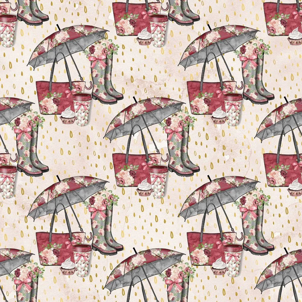 Rain Romance Main Fabric - Gold