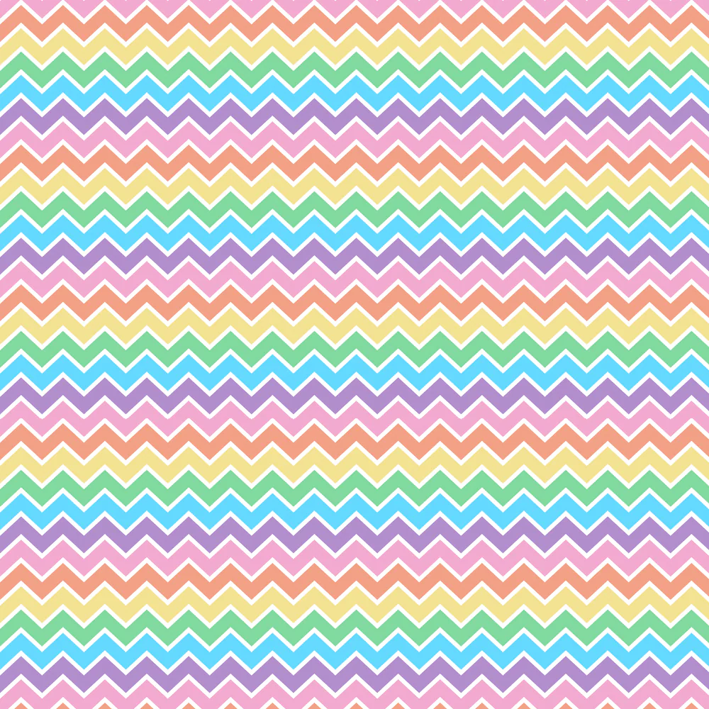 Rainbow Chevron Fabric - Multi