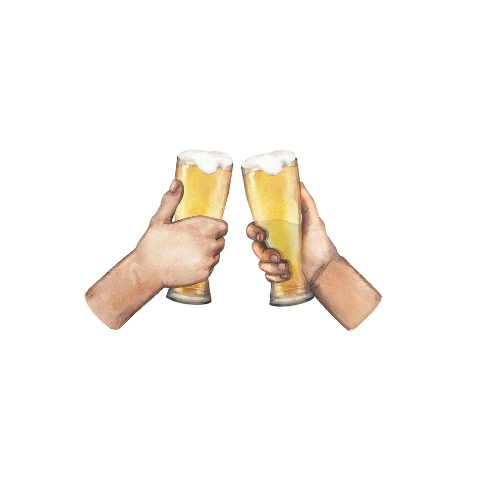 Raise Your Glass Fabric Panel - Variation 2