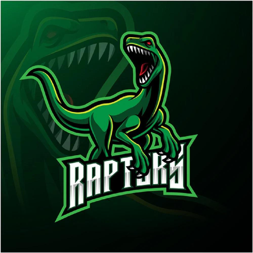 Raptor Sport Mascot Fabric Panel - Green