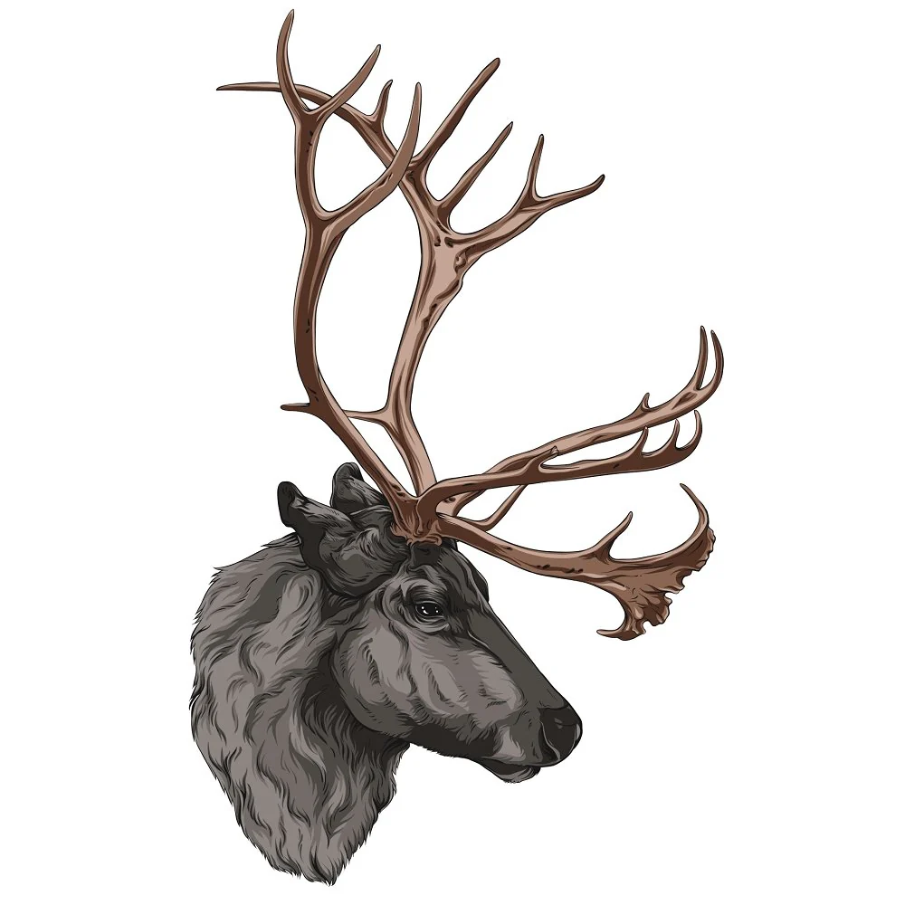 Realistic Deer Fabric Panel