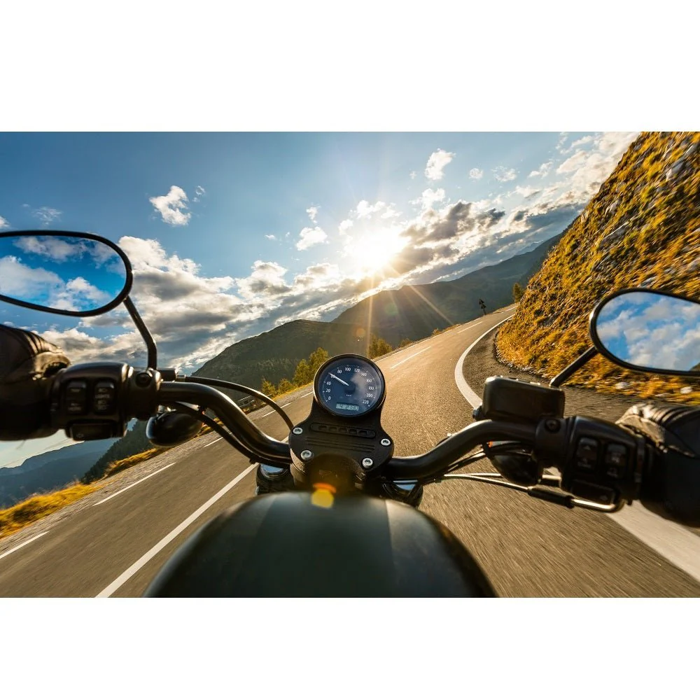 Realistic Evening Ride Fabric Panel