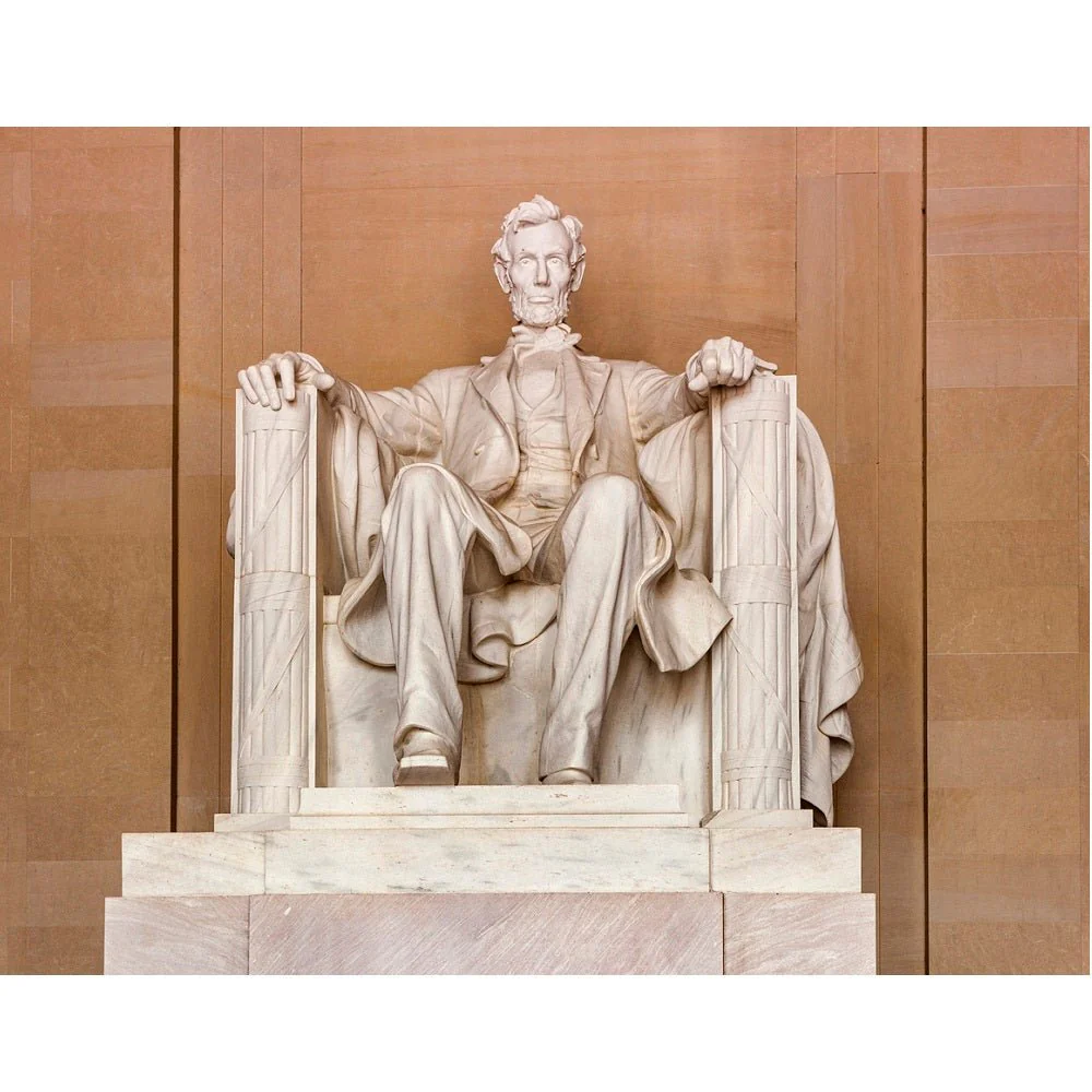 Realistic Lincoln Memorial Fabric Panel