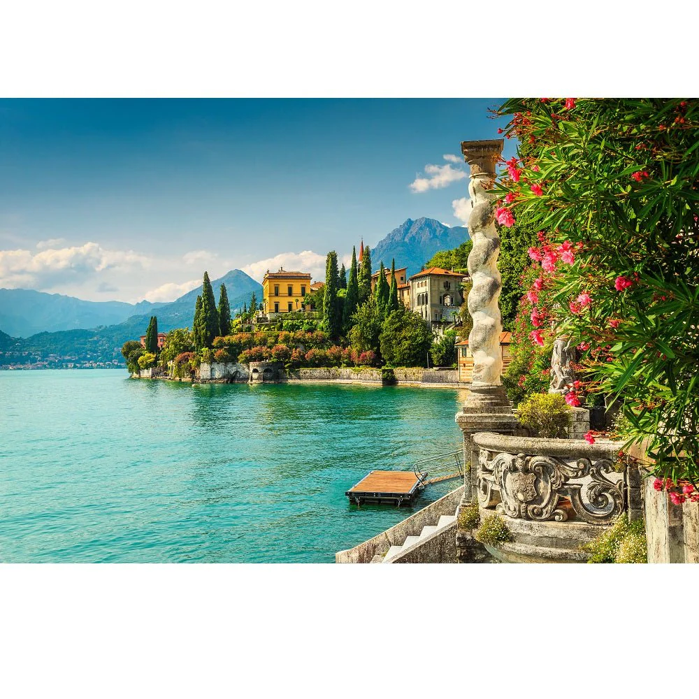 Realistic Scene in Lombardy Italy Fabric Panel