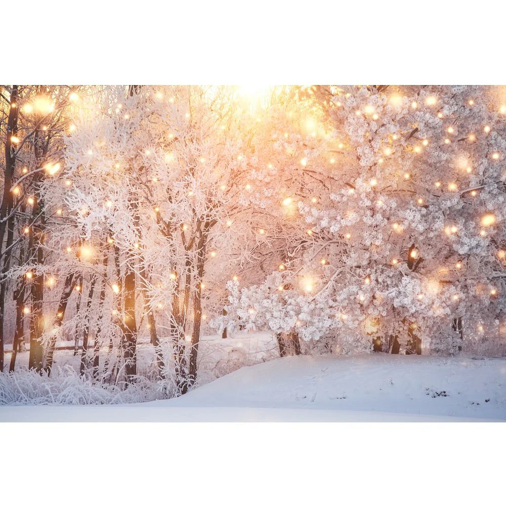 Realistic Scenic Christmas Fabric Panel