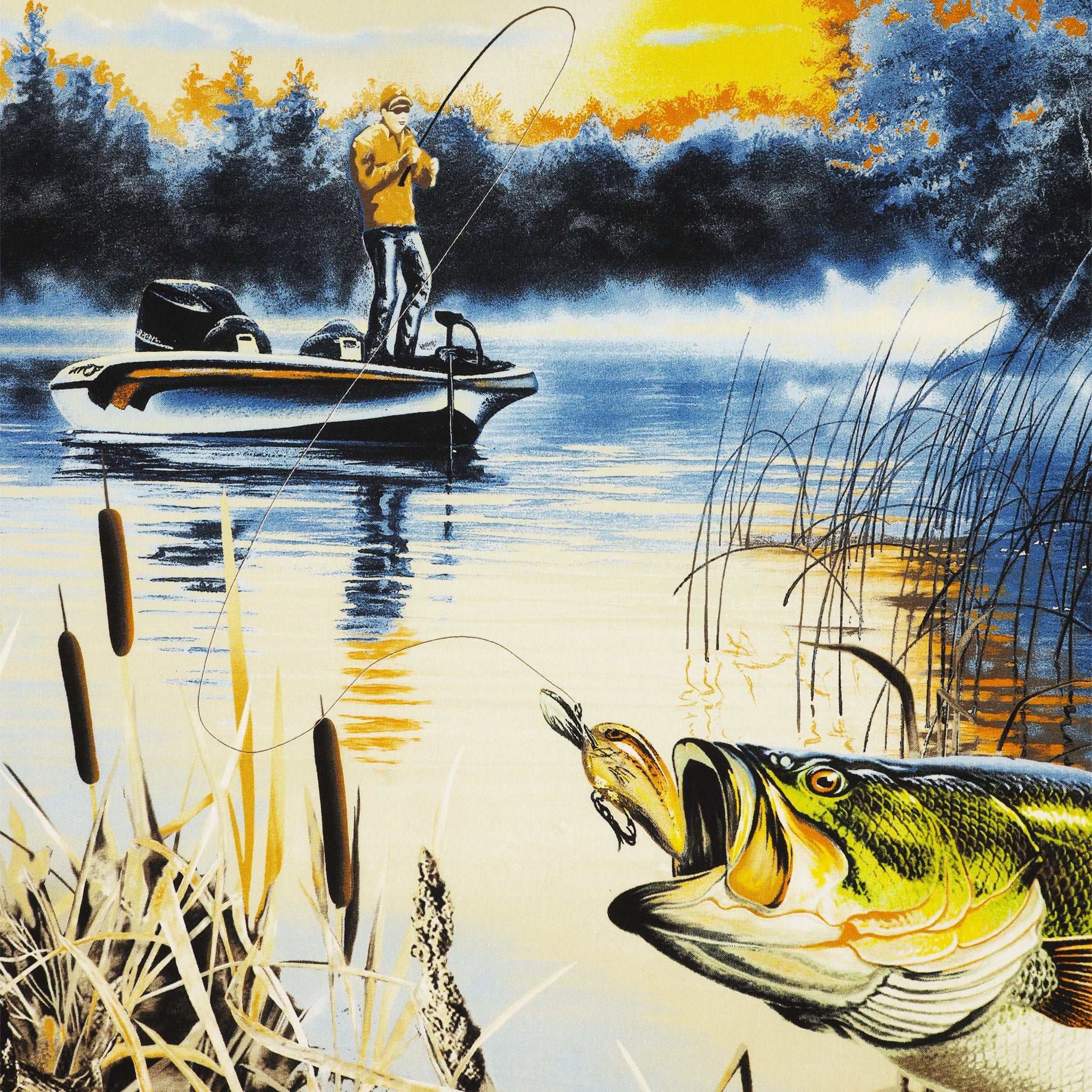 Realtree Fabric Collection - Bass Fishing Fabric Panel - Image 3