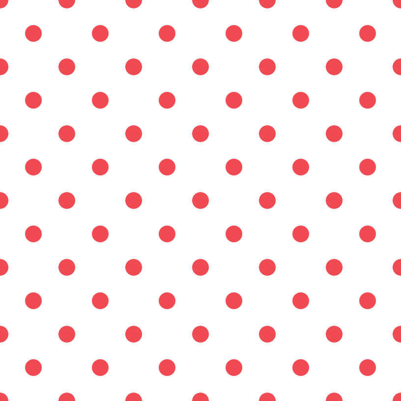 Red Dots Fabric - White