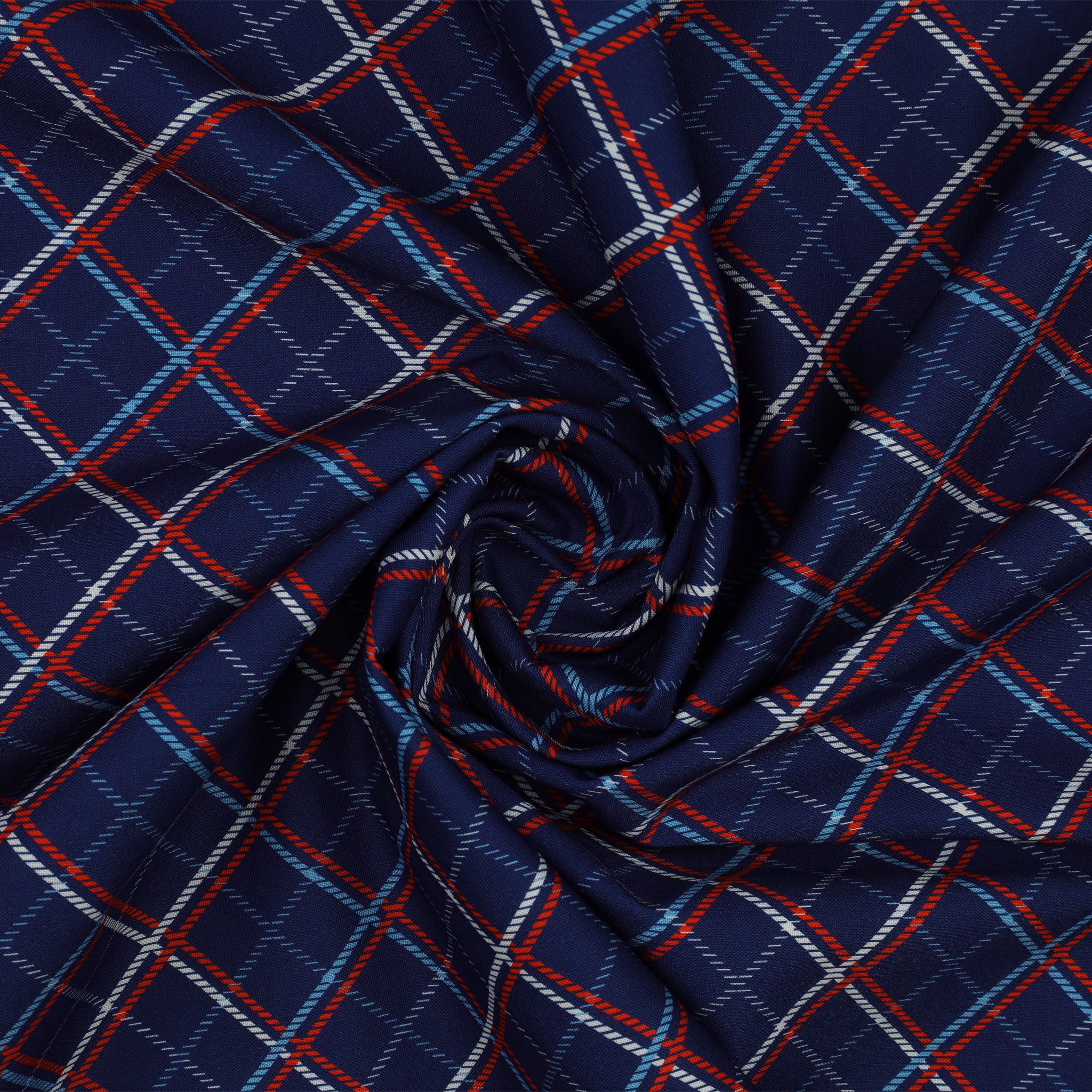 Red, White & Sweet Fabric Collection - Americana Plaid Navy - Image 2
