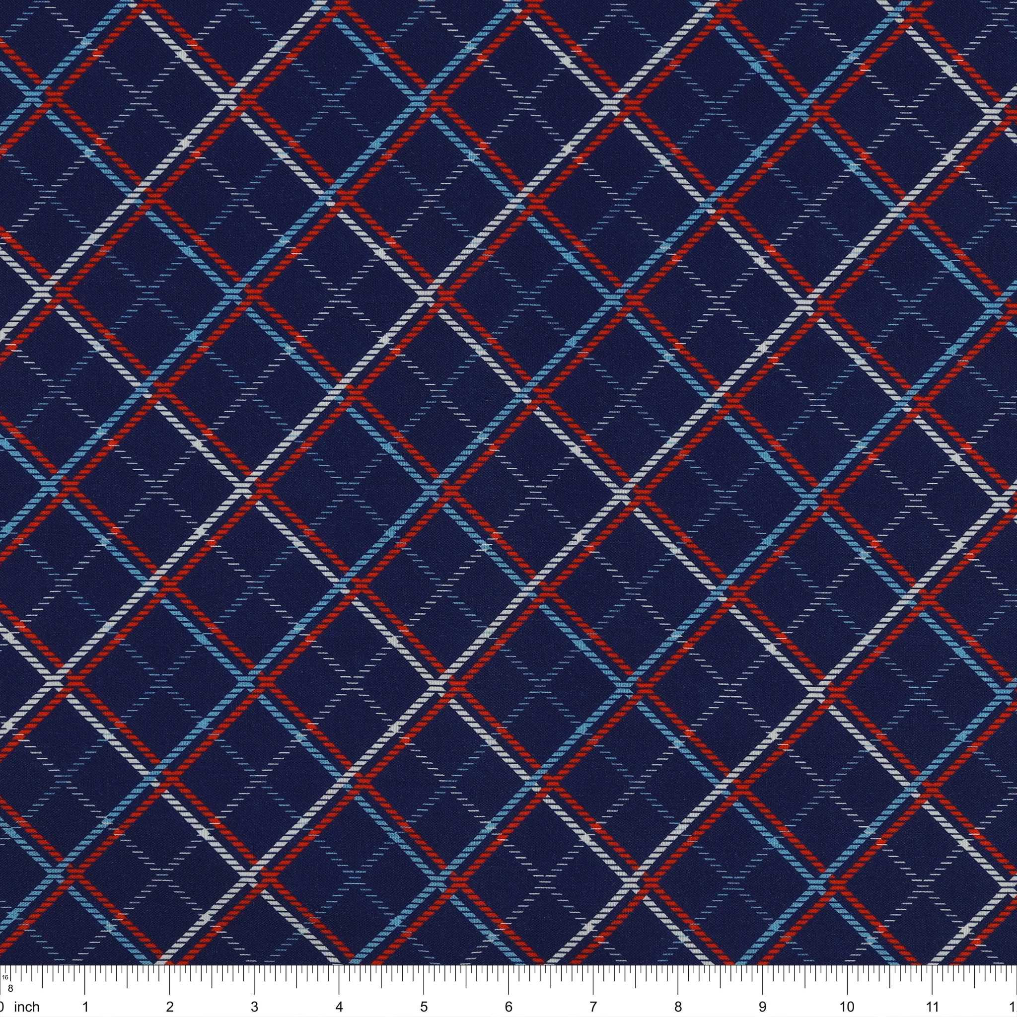 Red, White & Sweet Fabric Collection - Americana Plaid Navy - Image 3