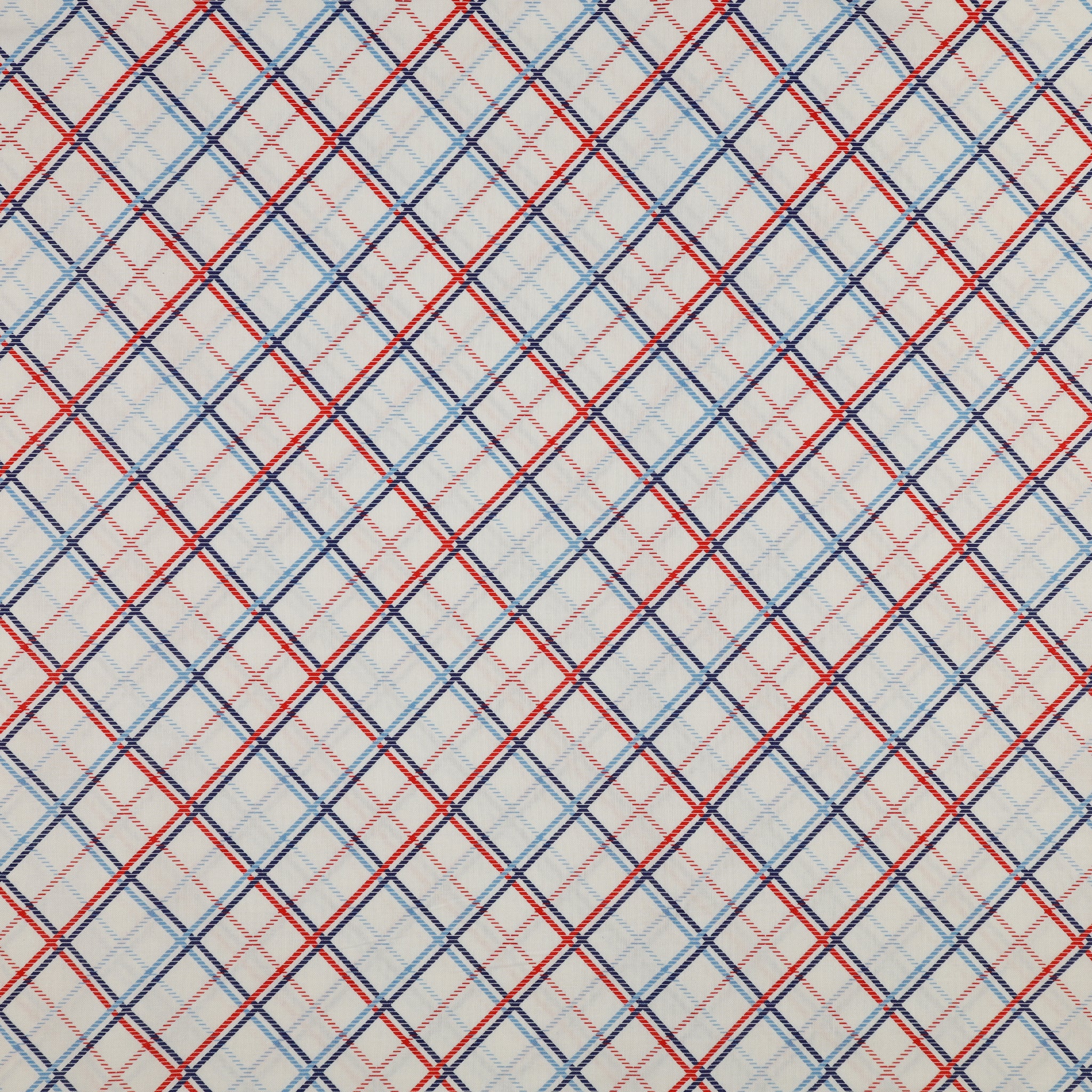 Red, White & Sweet Fabric Collection - Americana Plaid White