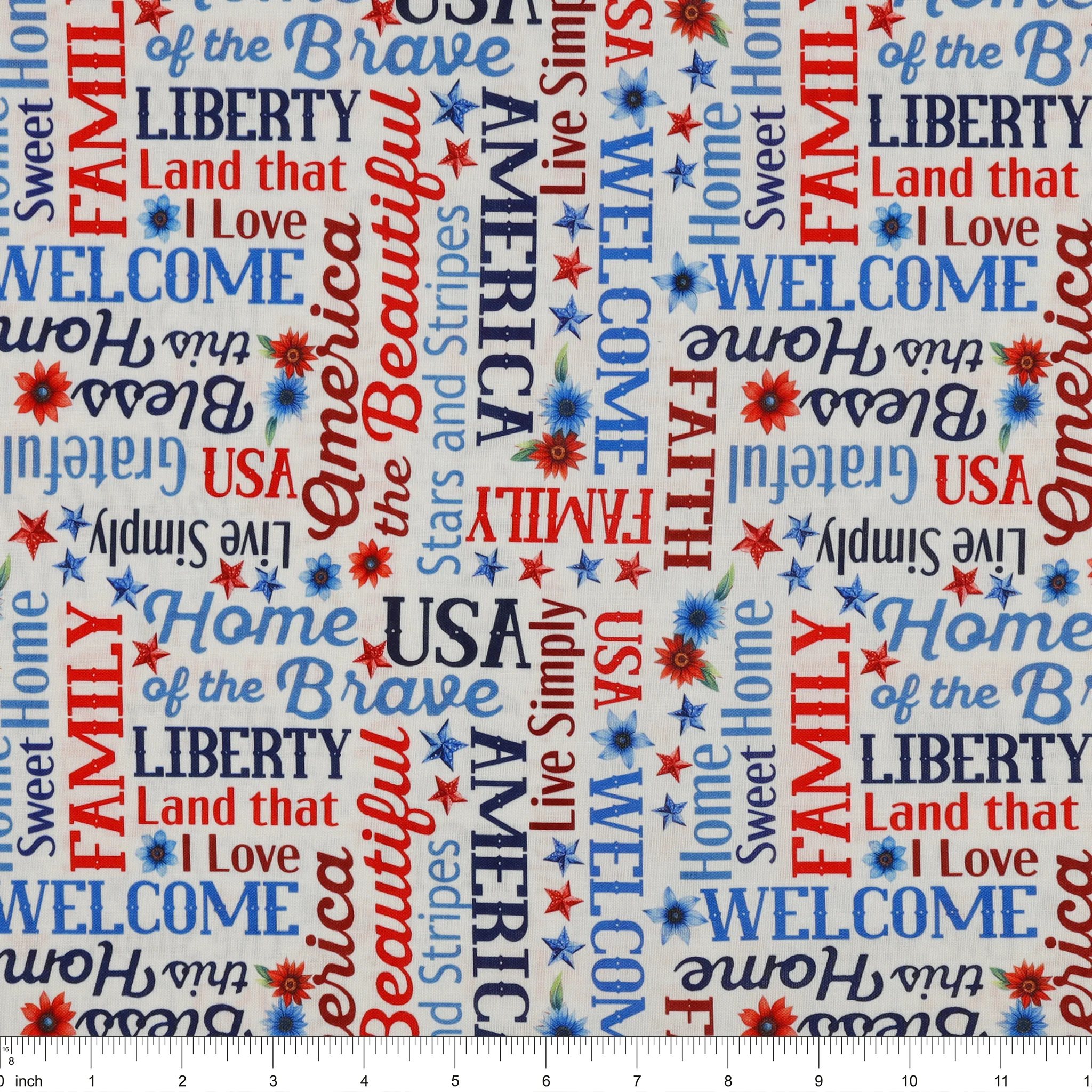 Red, White & Sweet Fabric Collection - Red, White & Sweet Words White - Image 3