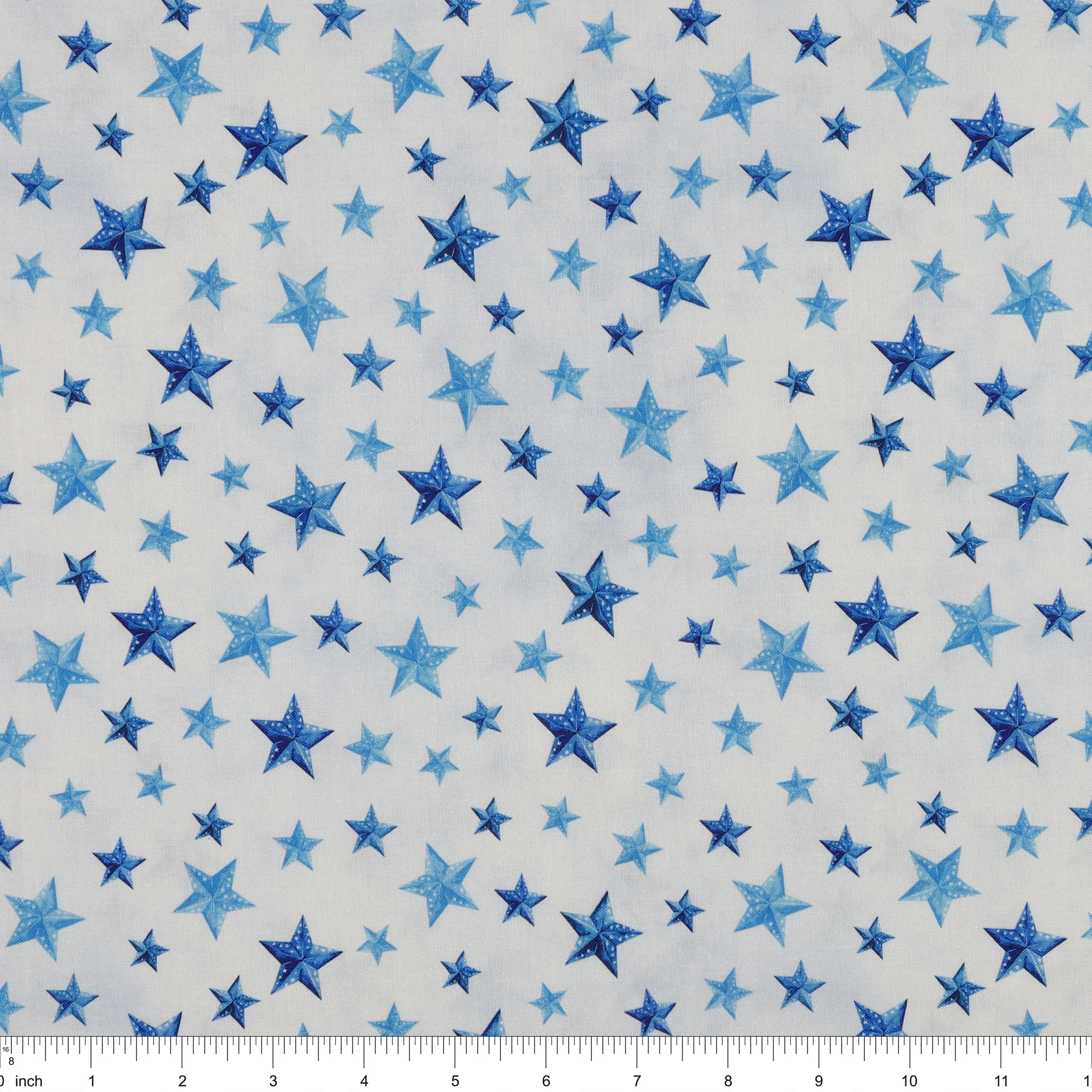 Red, White & Sweet Fabric Collection - Stars of Liberty Light Blue - Image 3