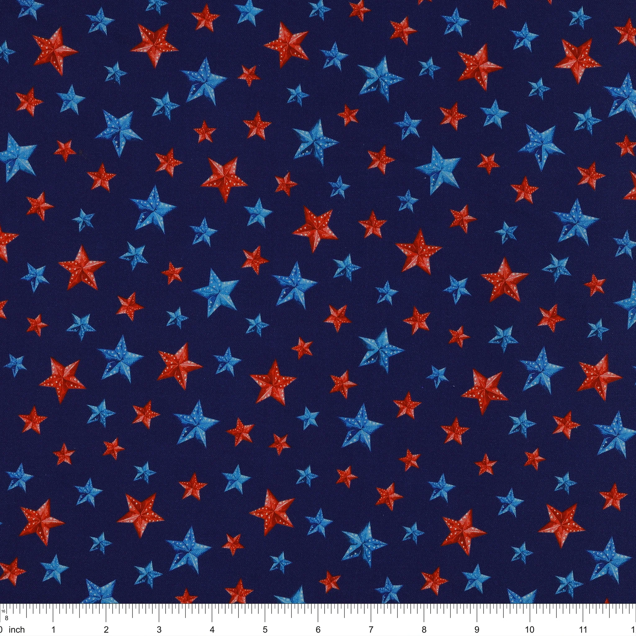 Red, White & Sweet Fabric Collection - Stars of Liberty Navy - Image 3