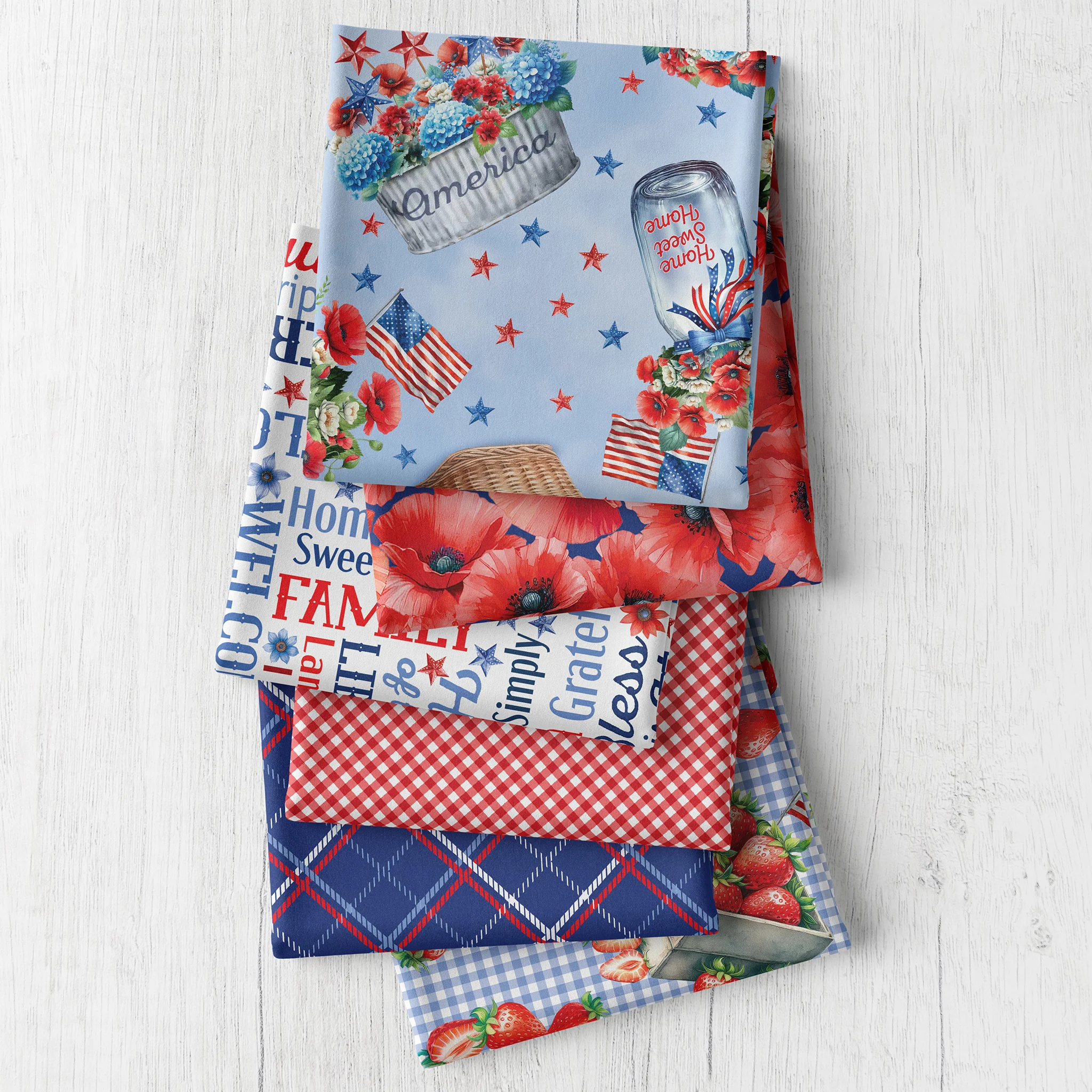 Red, White & Sweet Fabric Collection - Sweet Gingham Red - Image 5