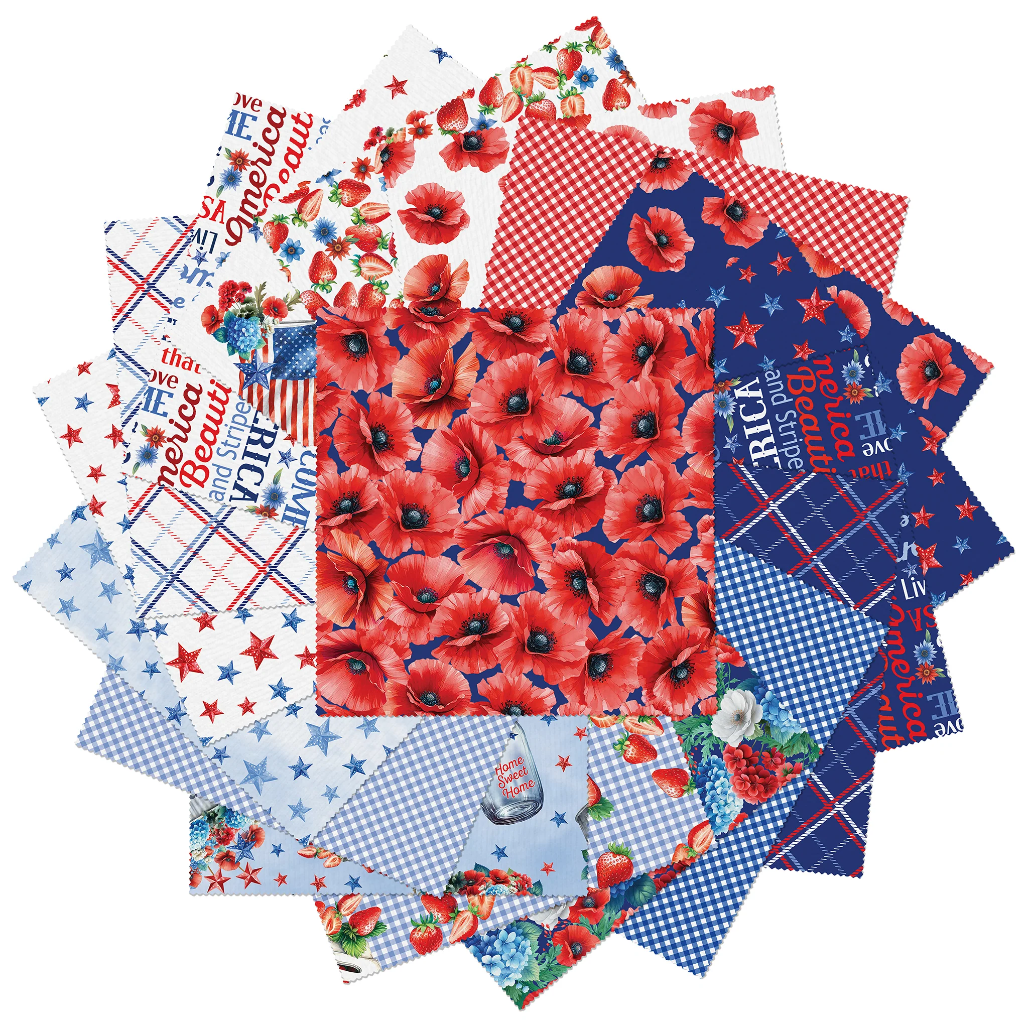 Red, White & Sweet Fabric Collection - Sweet Gingham Red - Image 4
