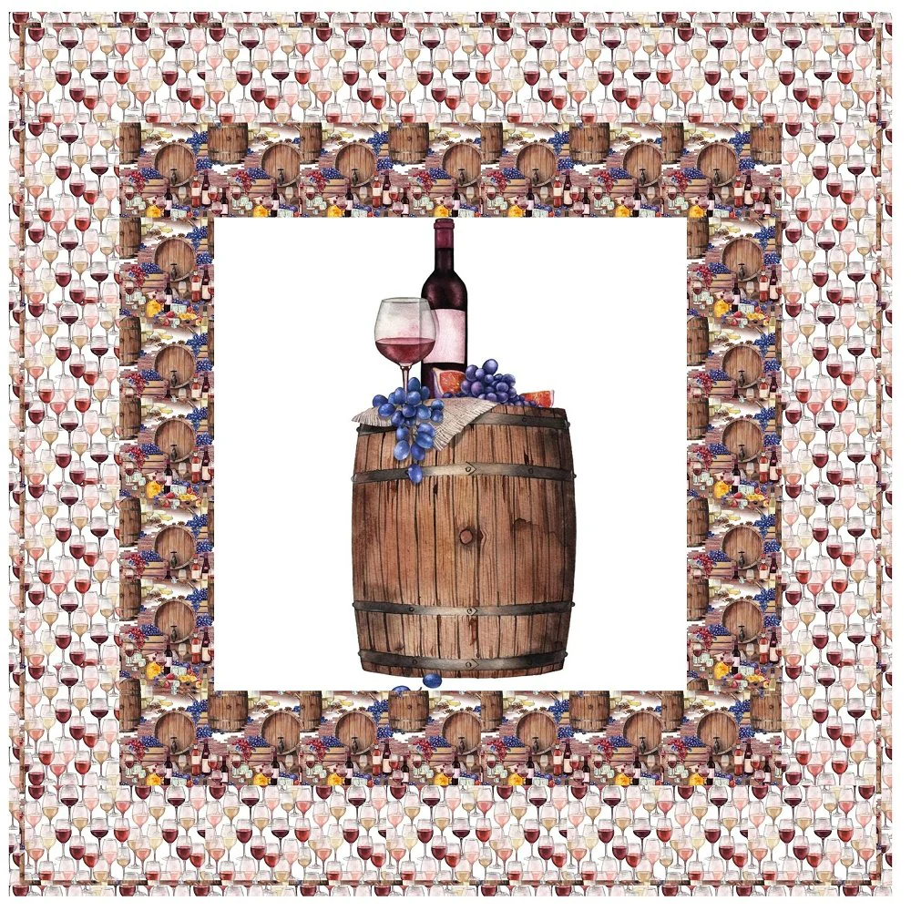 Red Wine Dining Wall Hanging 42" x 42"