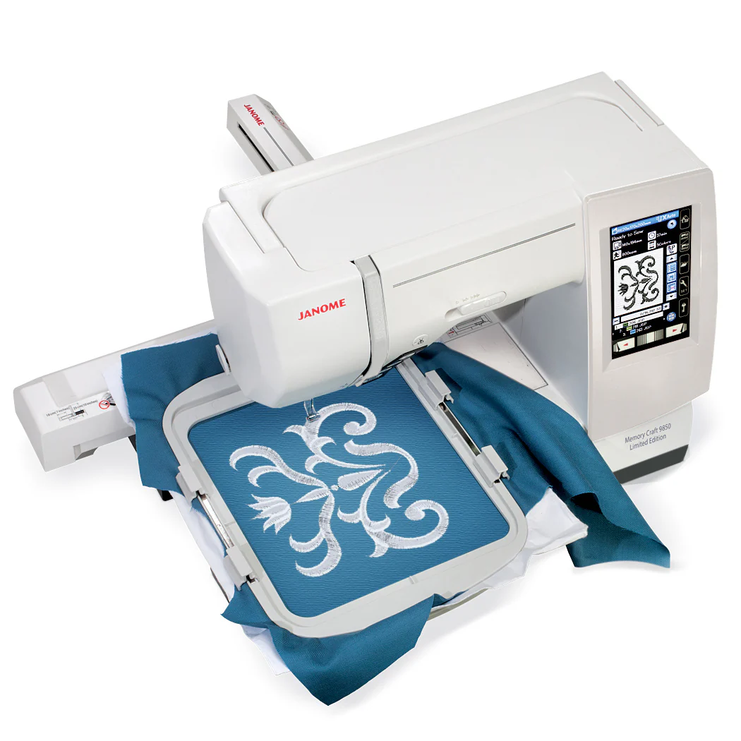 Janome Memory Craft 9850 Limited Edition Sewing & Embroidery Machine w/ FREE Bonus Bundle - Image 5