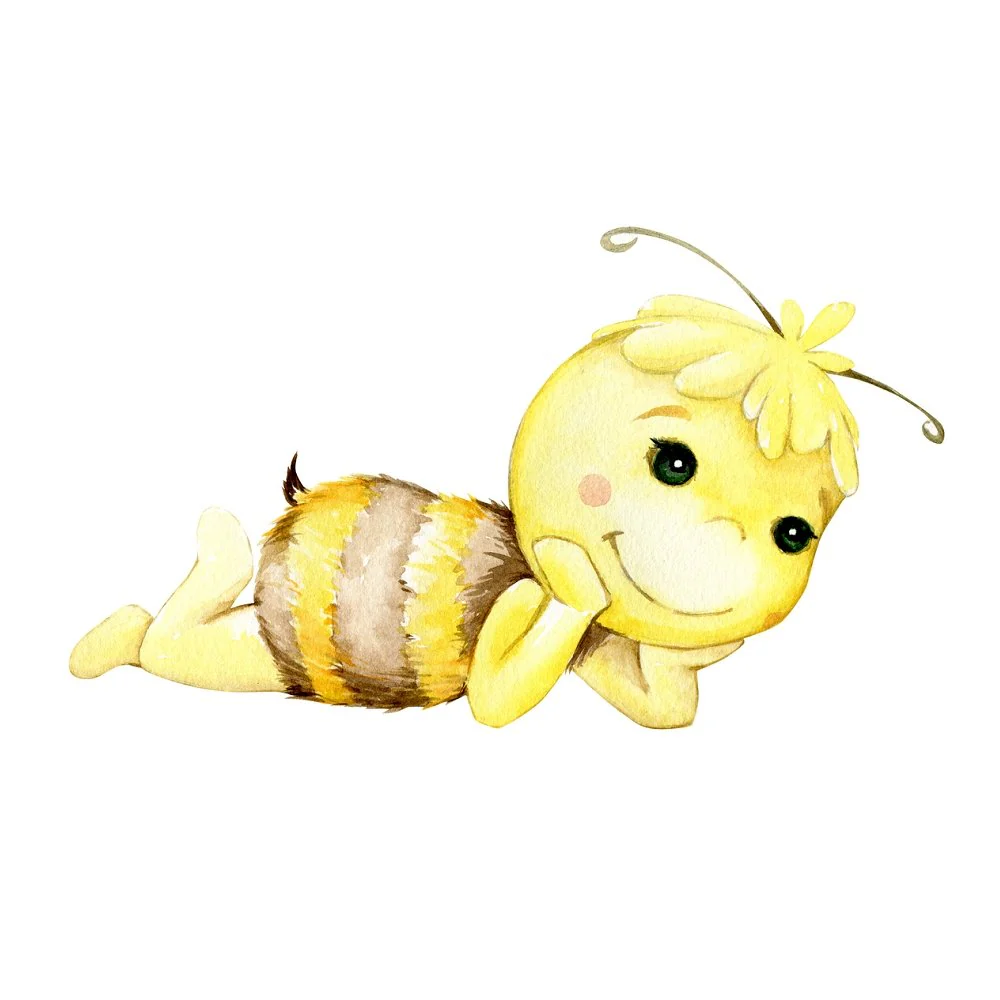 Relaxing Sweet Bee Fabric Panel