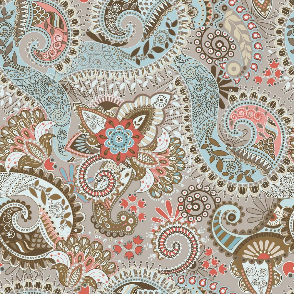 Reproduction Decorative Flowers Fabric - Print 1