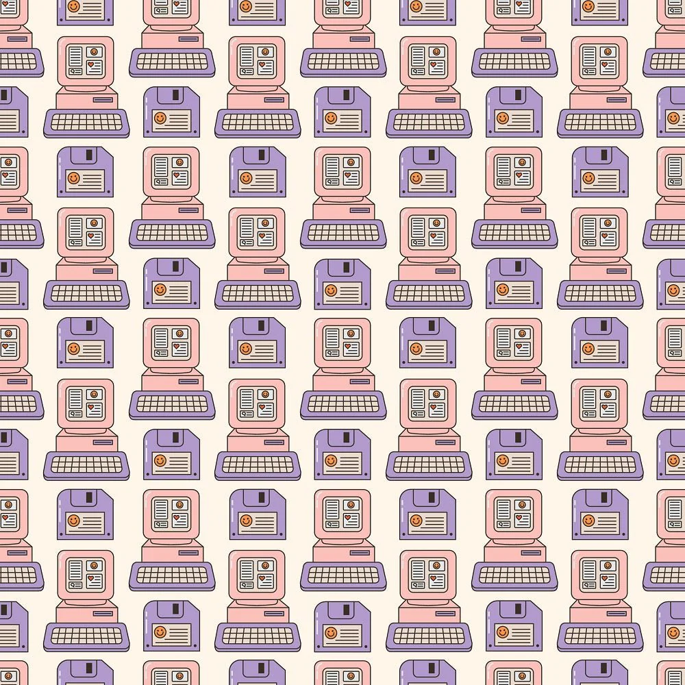 Retro Computer Fabric