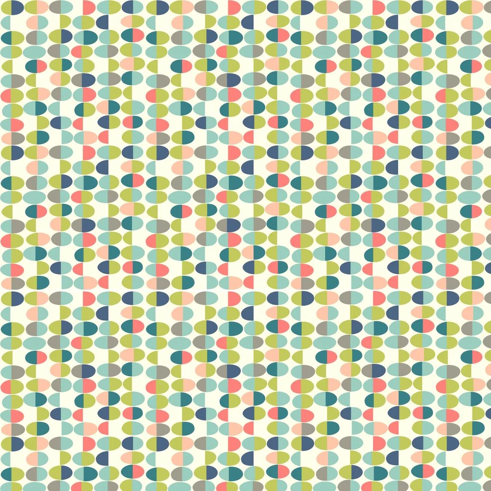 Retro Easter Egg Fabric - Multi