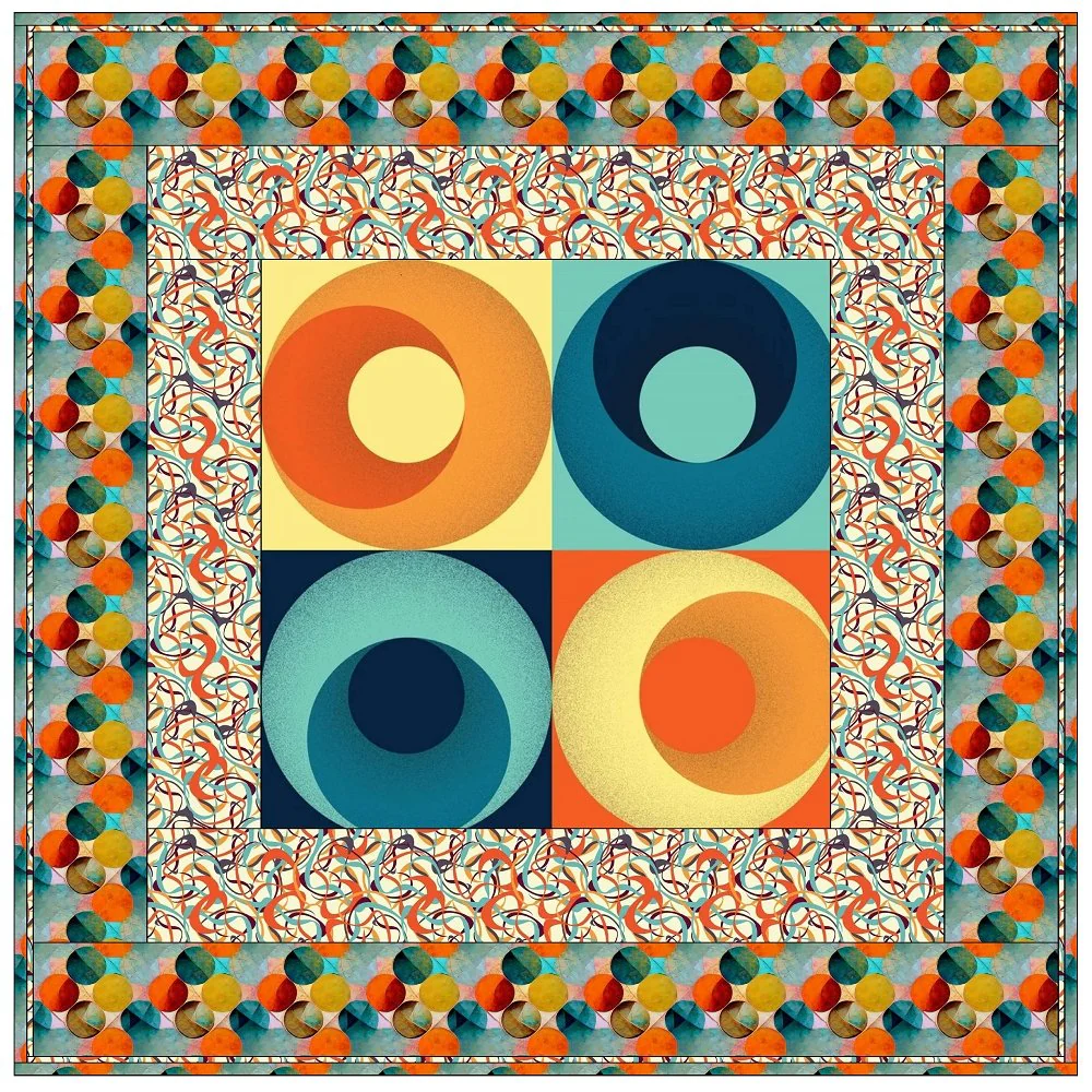 Retro Geo 1 Wall Hanging 42" x 42"