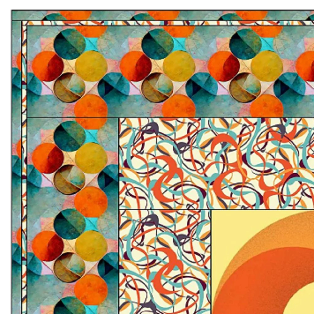 Retro Geo 1 Wall Hanging 42" x 42" - Image 3