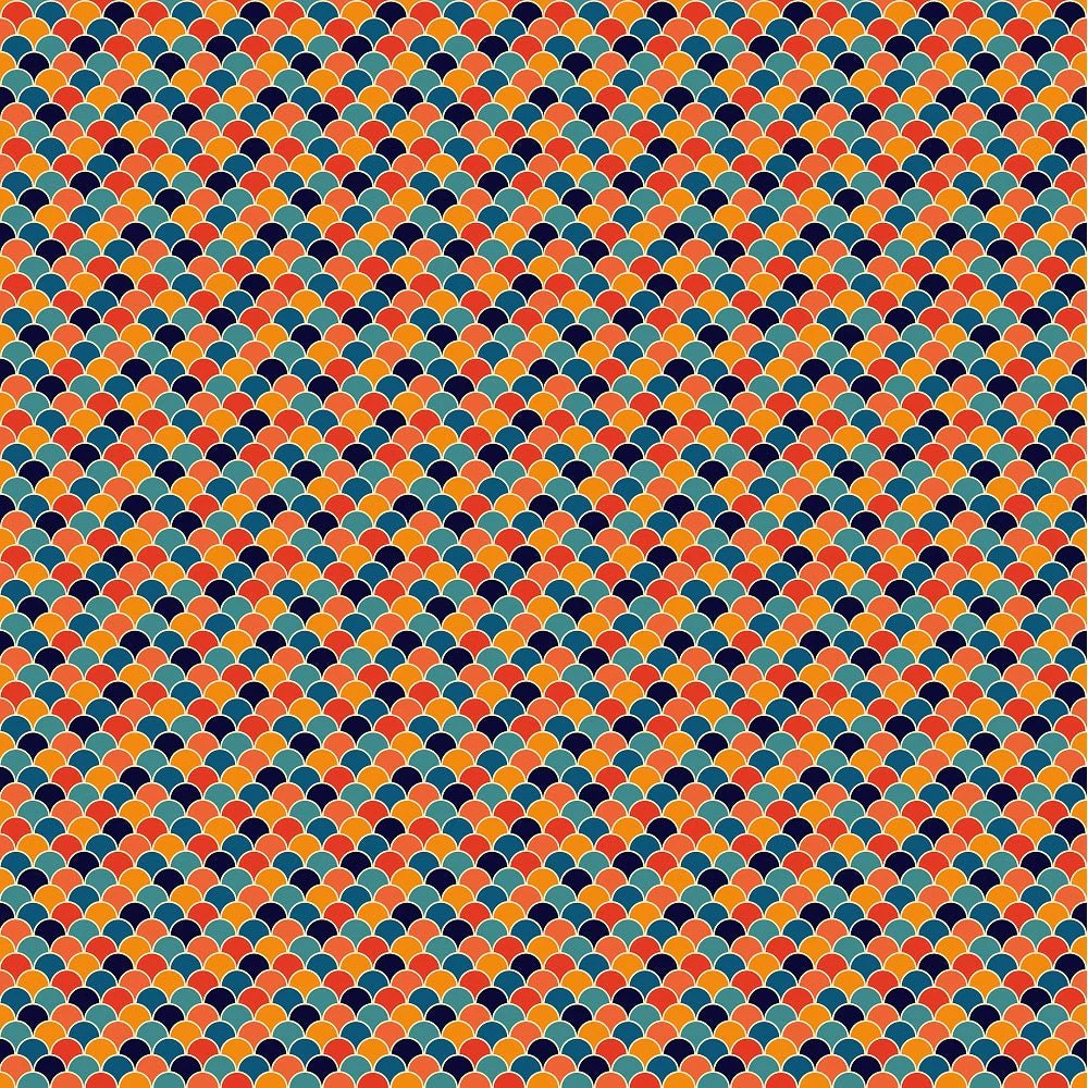 Retro Rainbow Pattern #2 Fabric