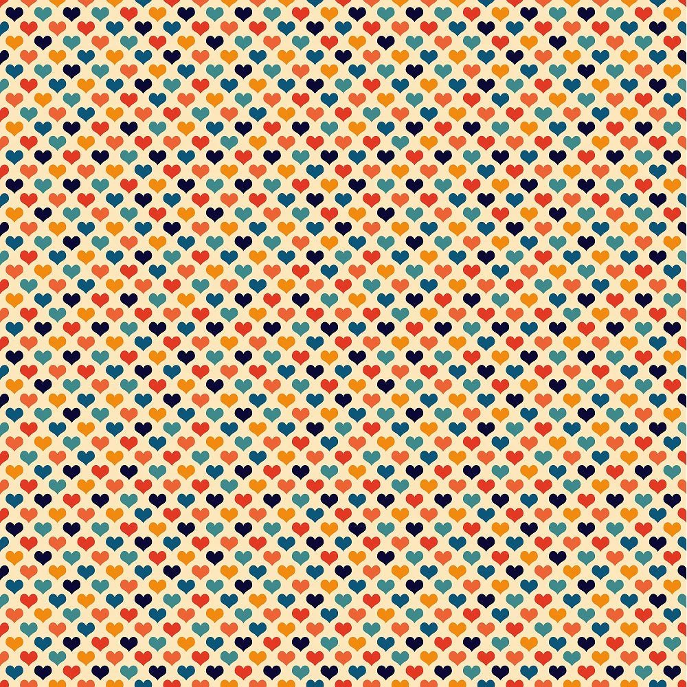 Retro Rainbow Pattern #4 Fabric