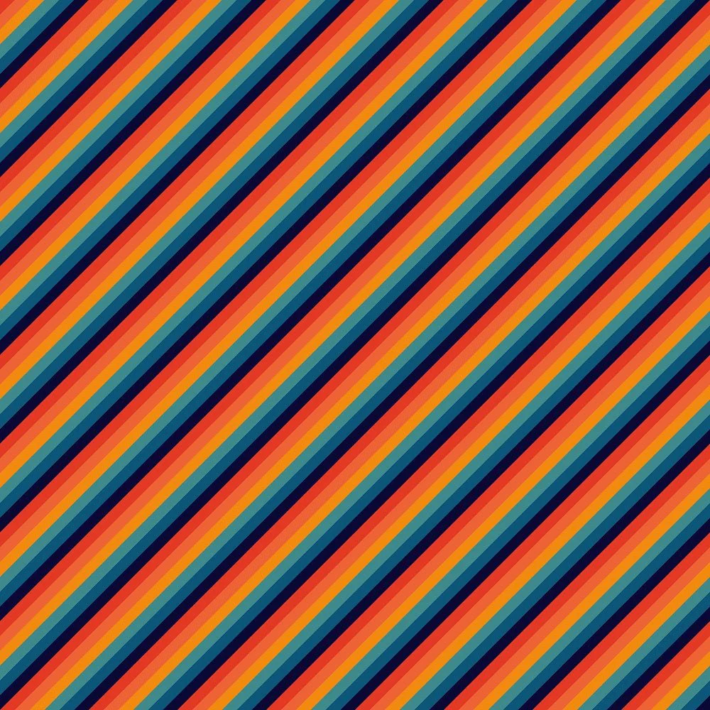 Retro Rainbow Pattern #6 Fabric