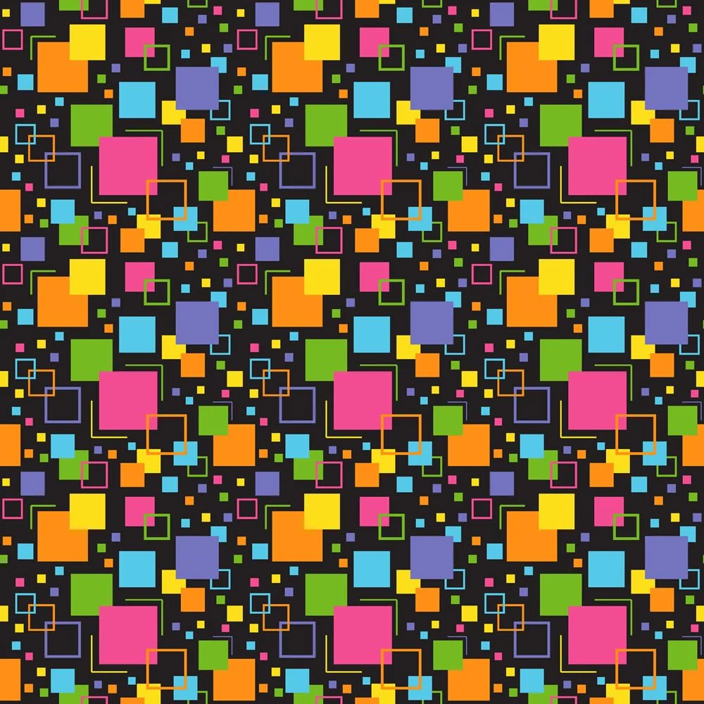 Retro Rainbow Square Fabric