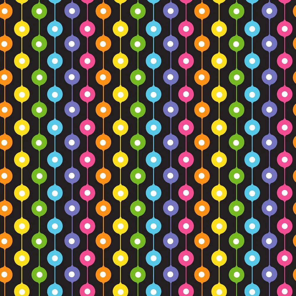Retro Rainbow String Bead Fabric
