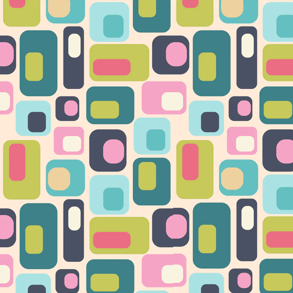 Retro Rectangle Fabric -  Variation 1