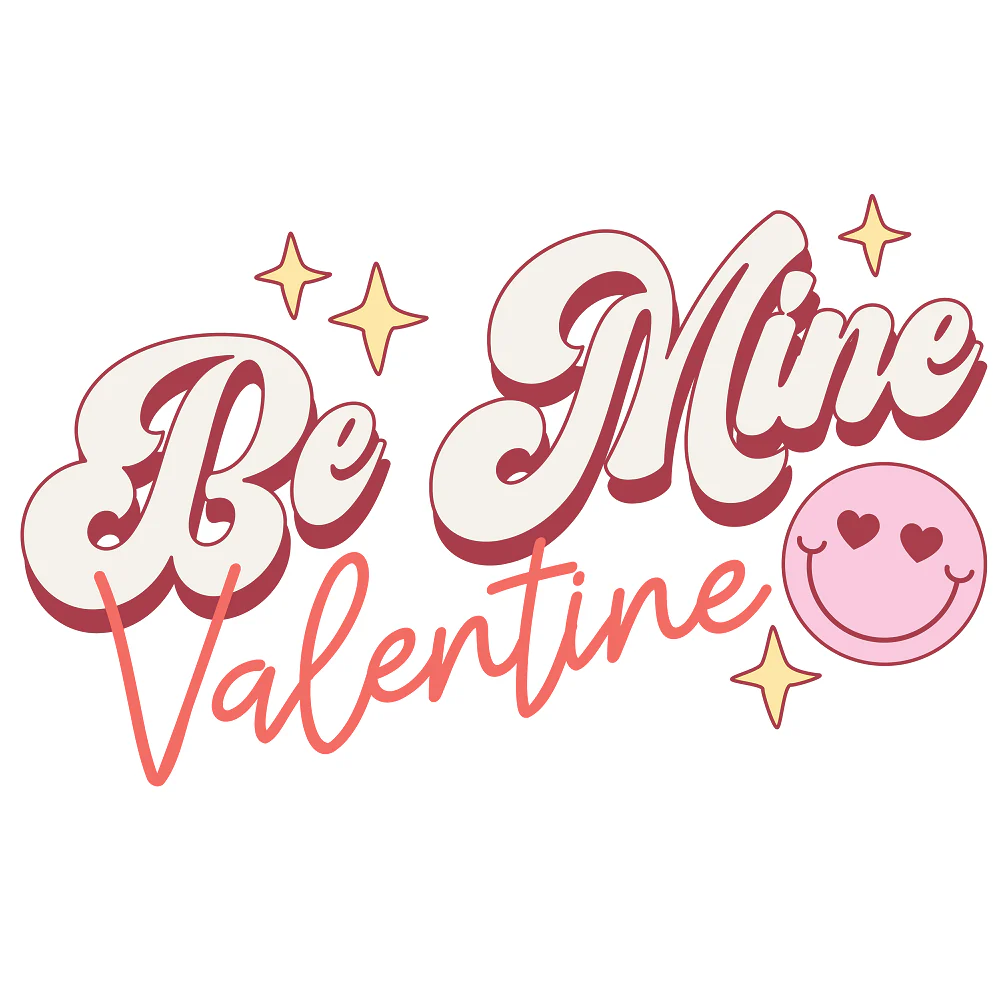 Retro Valentine�s Day Be Mine Fabric Panel
