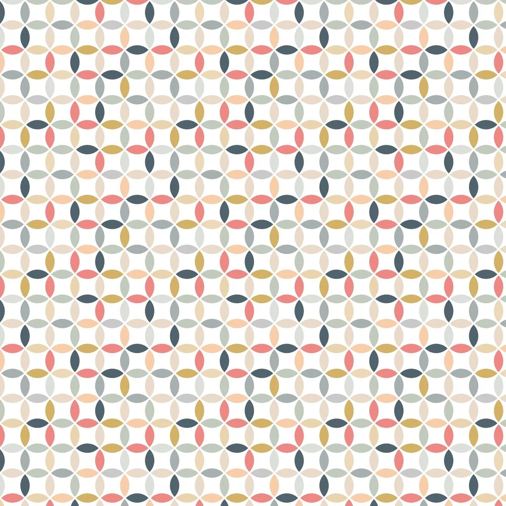 Retro Windmill Fabric Variation 1 - Multi