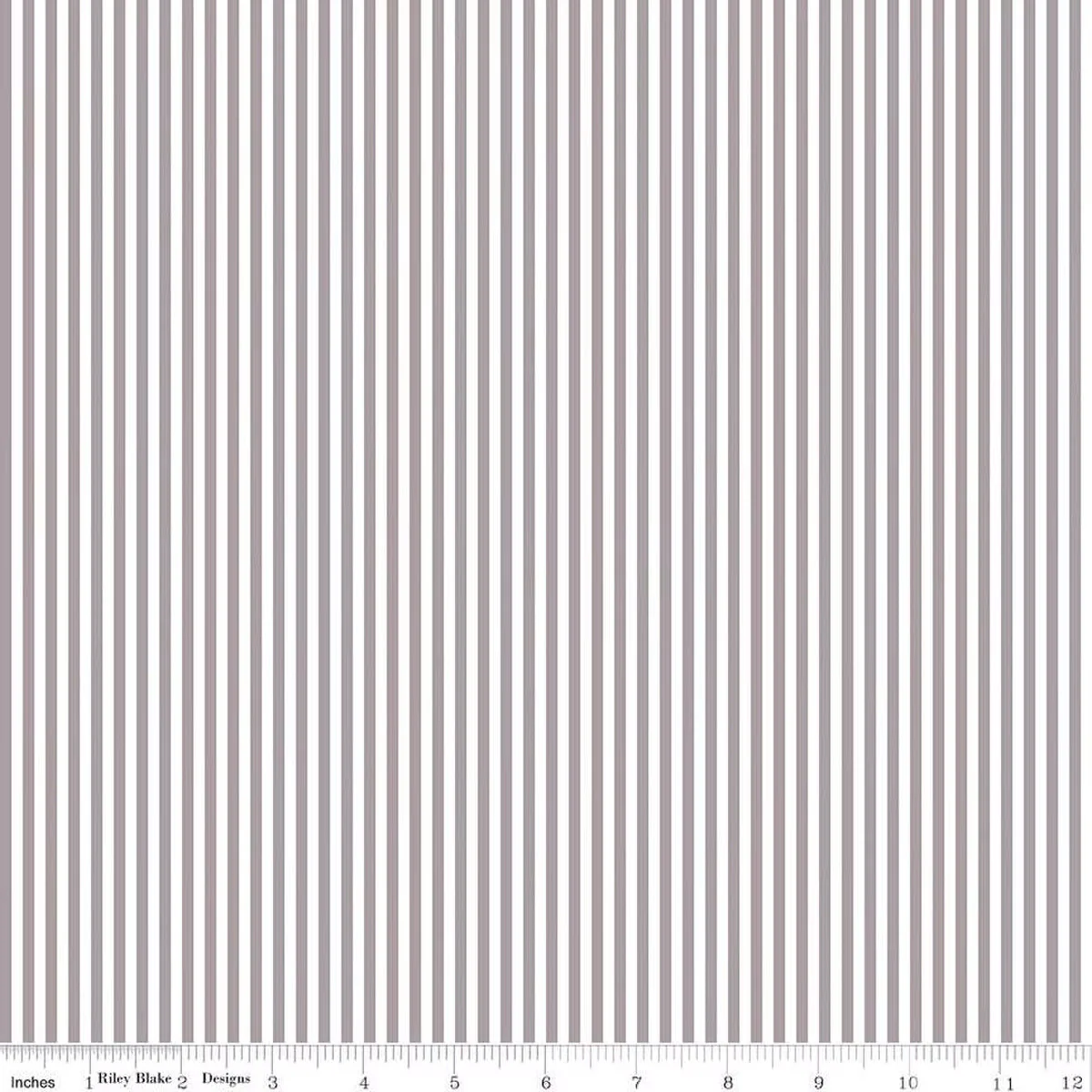 Riley Blake, 1/8" Striped Fabric Collection - Gray