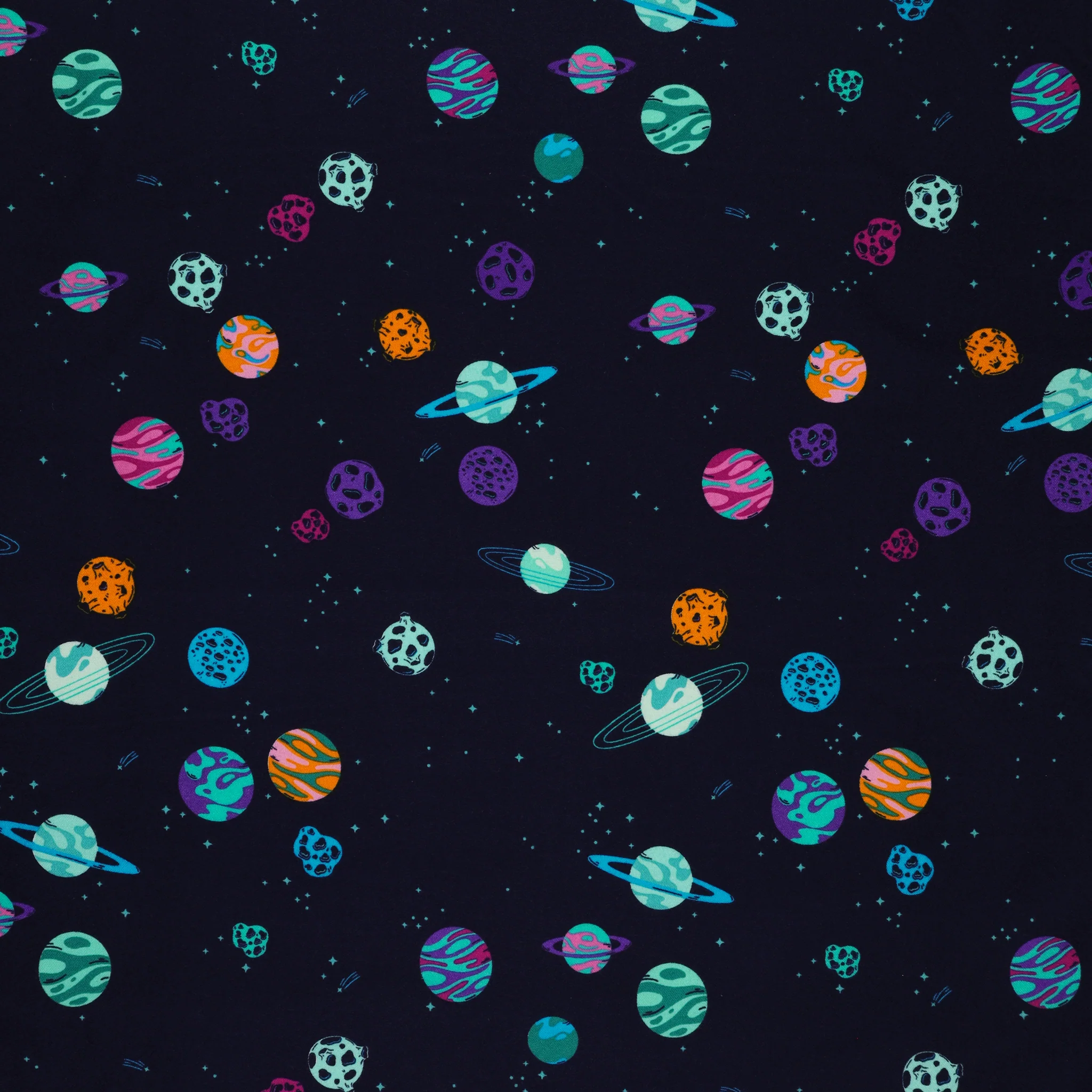 Rocket Science Fabric Collection - Planetary Parade Fun in Flannel