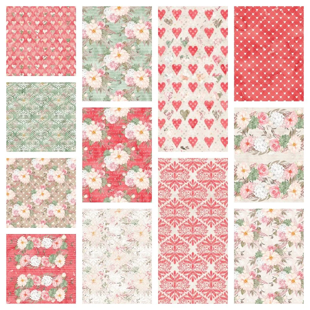 Romantic Bouquets Charm Pack - 12 Pieces