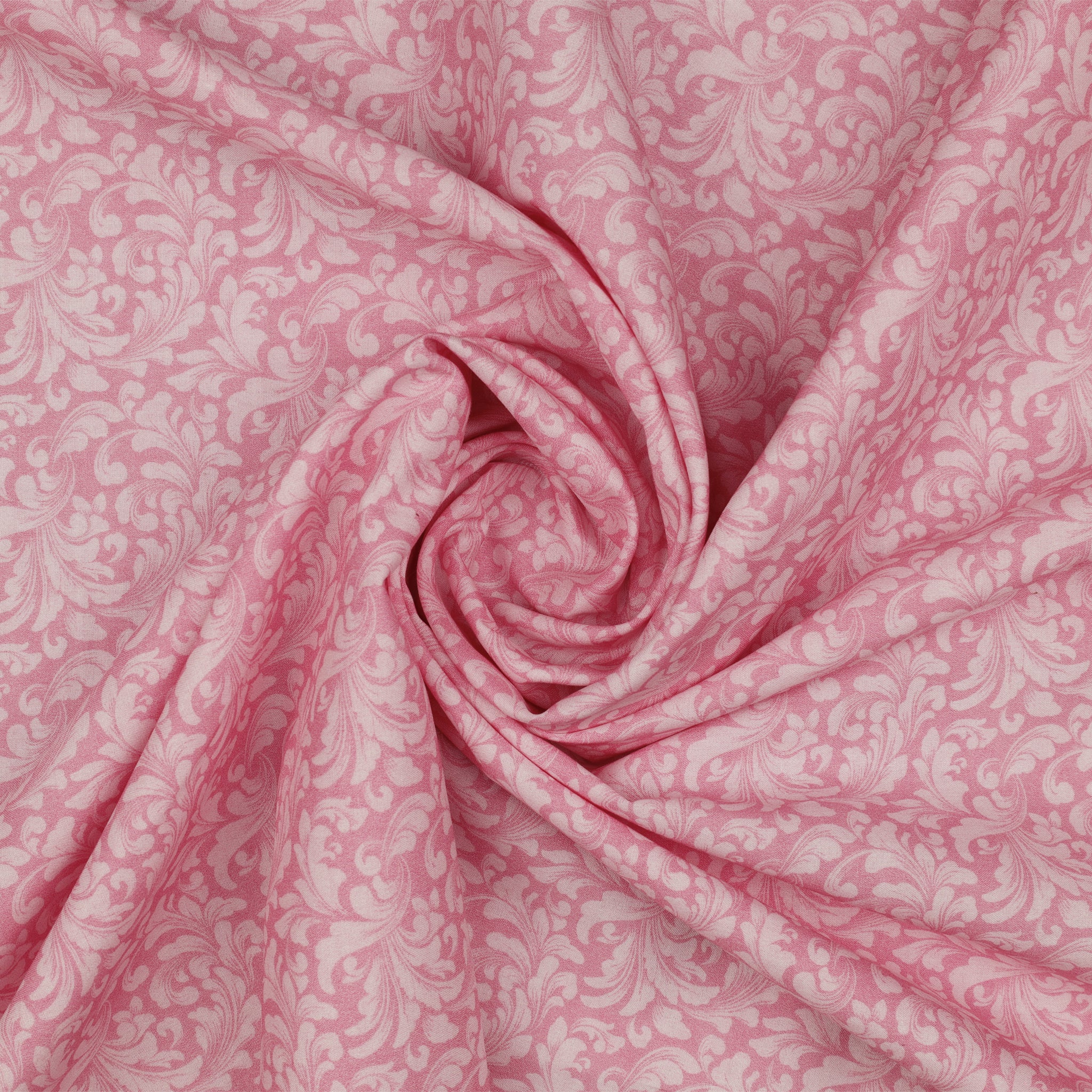 Romantic Lawn Fabric Collection - Lovely Scrolls Light Pink - Image 2