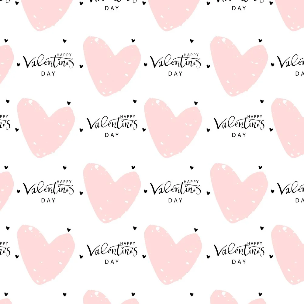Romantic Valentine's Day Heart Fabric - Light Pink