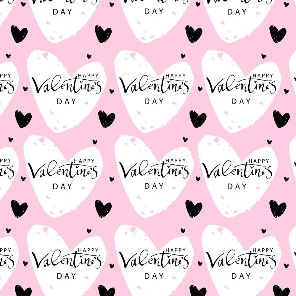 Romantic Valentine's Day Heart Fabric - Pink