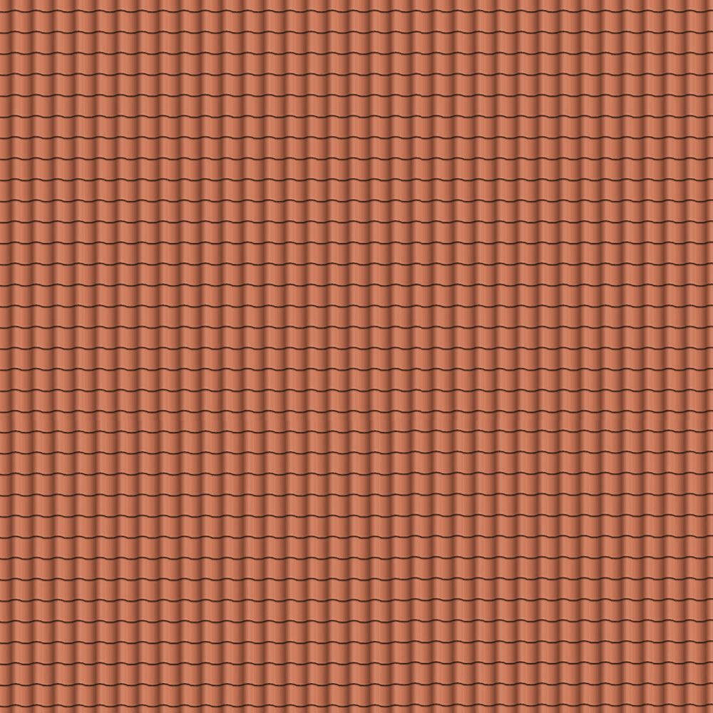 Roof Tiles Fabric - Red