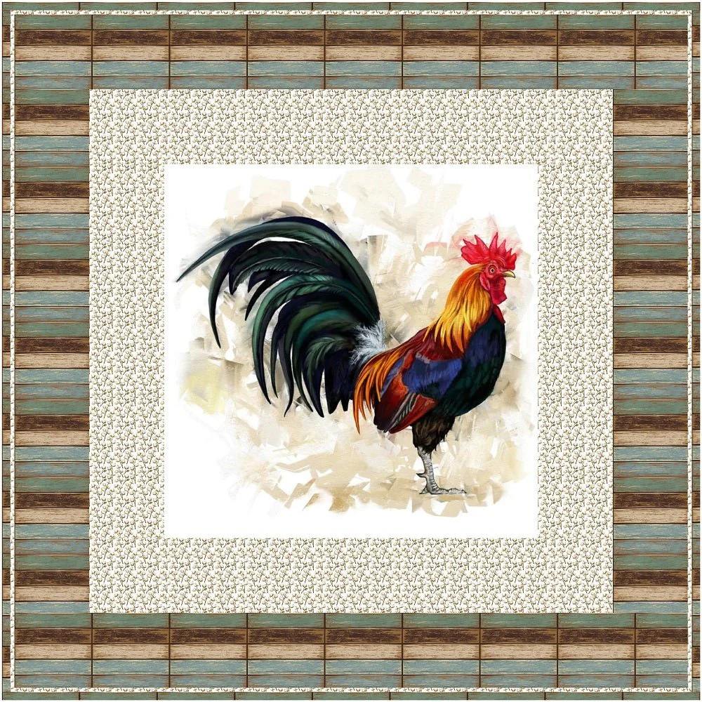 Rooster Wall Hanging/Lap Quilt Kit - 42" x 42"