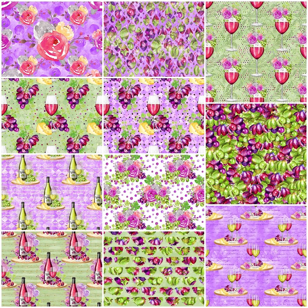 Rose and Wine Charm Pack - 11 Pieces