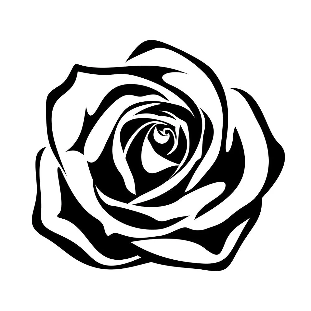 Rose Silhouette Fabric Panel
