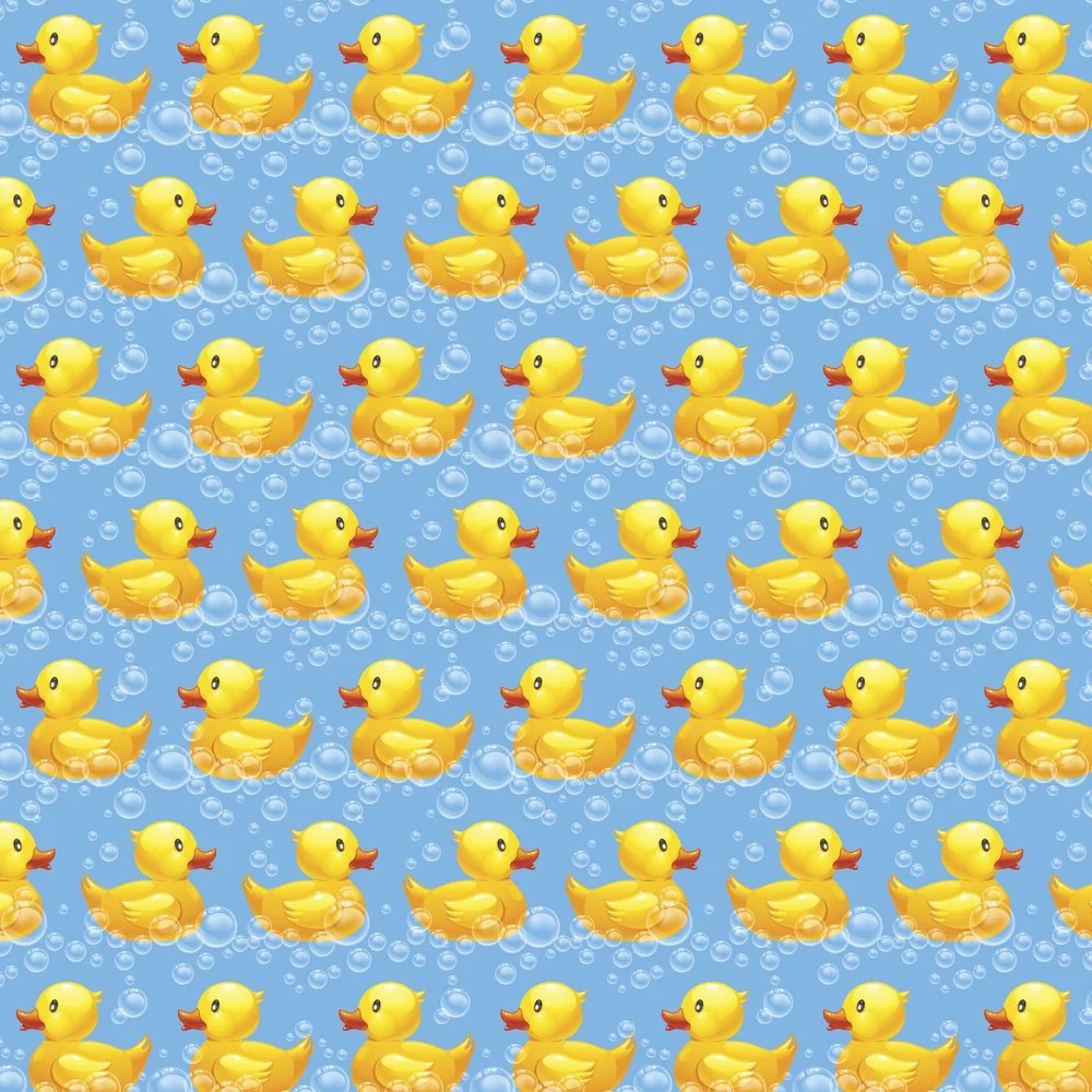 Rubber Duck Fabric - Blue