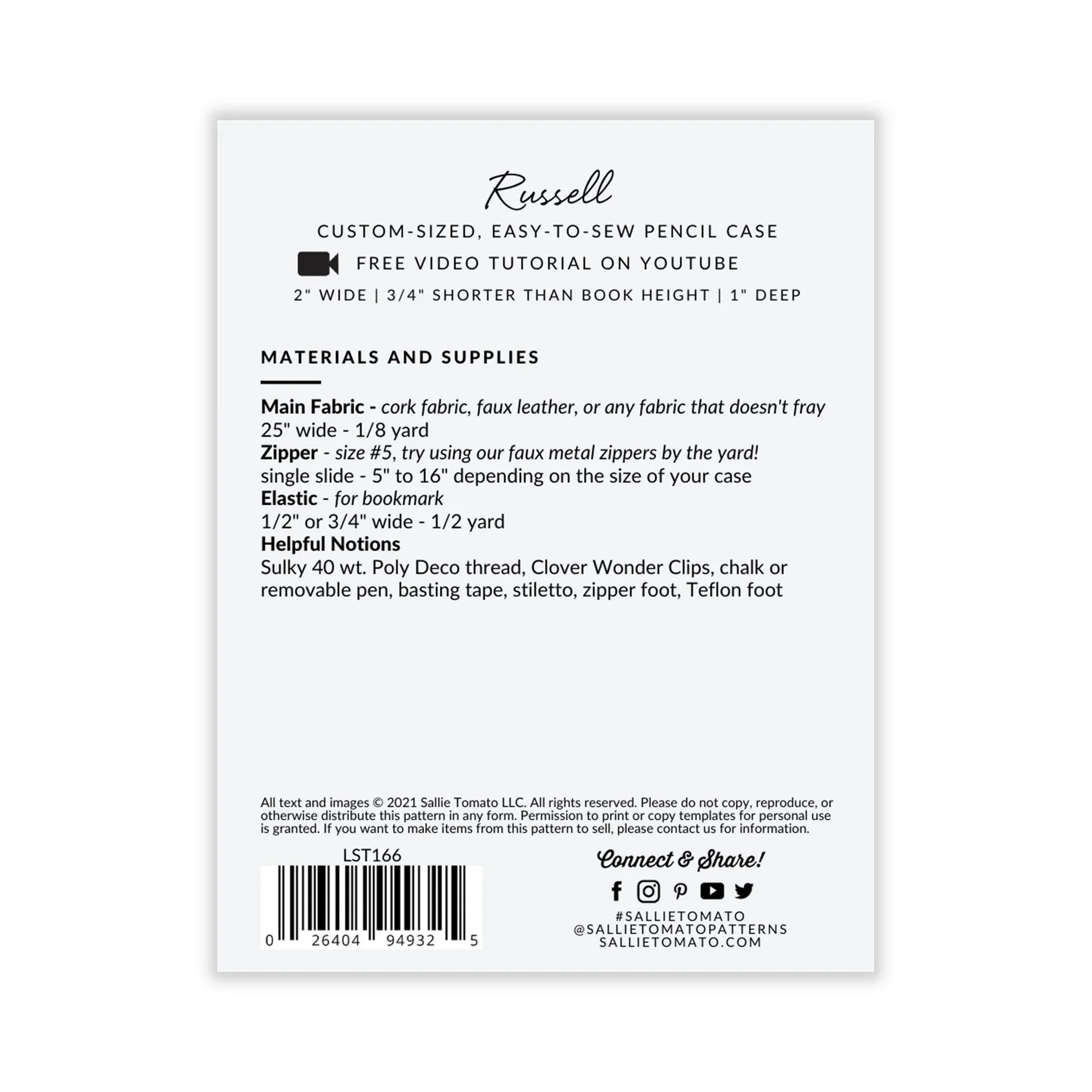 Russell Pencil Pouch Pattern - Image 12