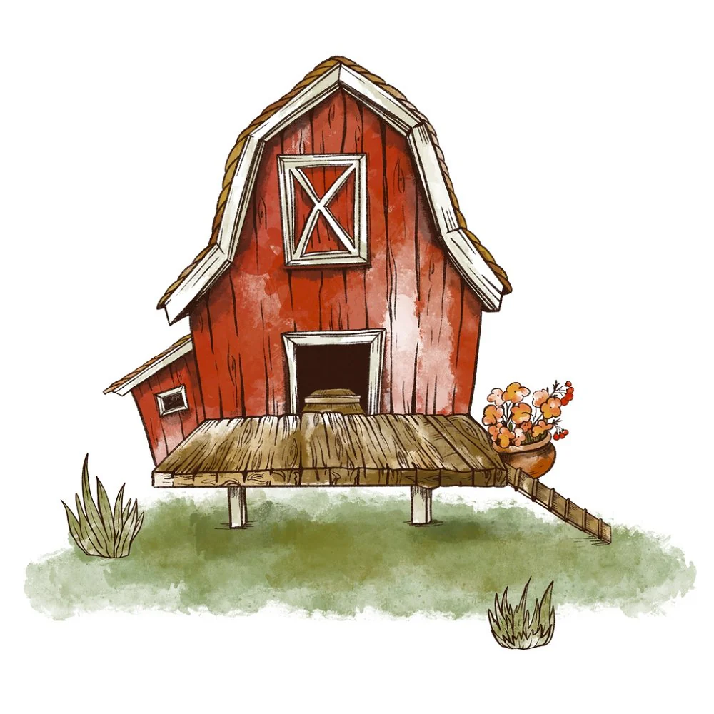 Rustic Barn Fabric Panel