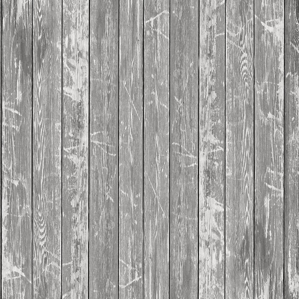 Rustic Wood Planks Fabric - Dark Gray
